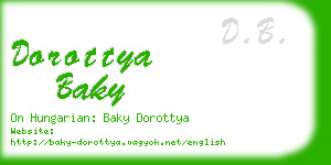 dorottya baky business card